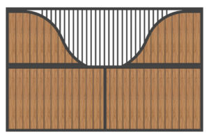GH horse stable Partition wall 2m curved