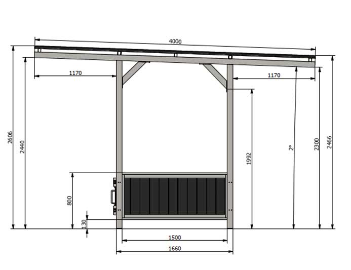 Hay Rack Dimensions Covered hay rack for large bales in pasture - Geert en Henk