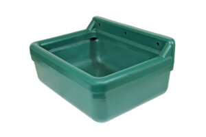 Plastic feeding bowl rectangular