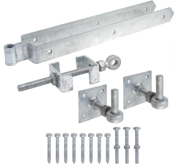 set of adjustable hinges for english gates